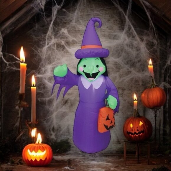 Halloween Inflatable Witch 4 Ft - Picture 1 of 1